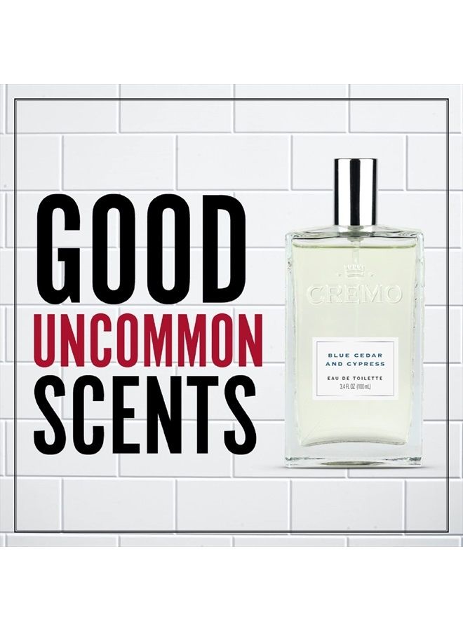 Blue Cedar & Cypress Cologne Spray, A Woodsy Scent with Notes of Lemon Leaf, Cypress and Cedar, 3.4 Fl Oz