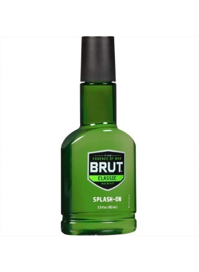 Splash-On Original Fragrance by Brut, 3.5 Ounce, Single