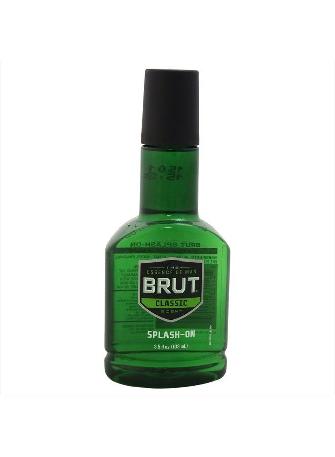 Splash-On Original Fragrance by Brut, 3.5 Ounce, Single