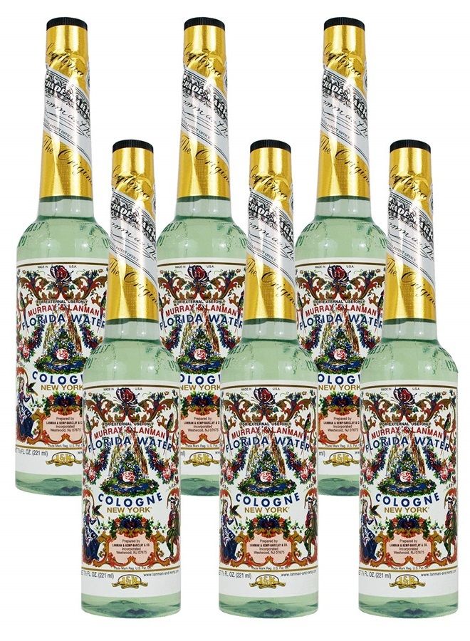 Florida Water Cologne 7.5oz - Agua Florida Colonia (Pack of 6)