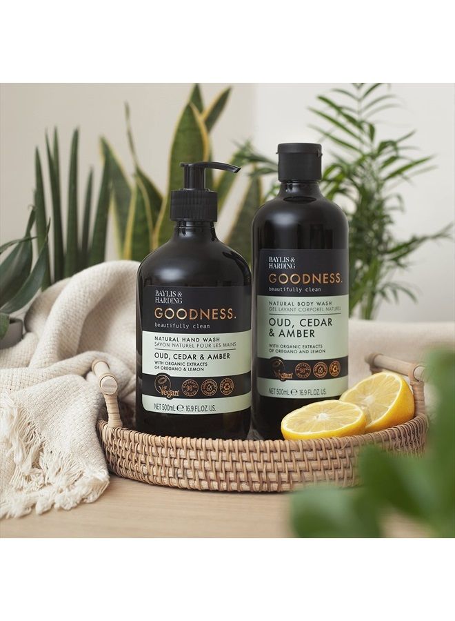 Goodness Oud, Cedar & Amber, 500ml Hand Wash, Pack of 3