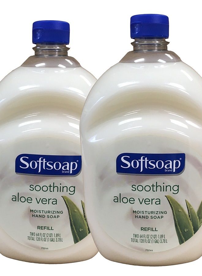 Hand Soap Soothing Aloe Vera Moisturizing Hand Soap Refill 64 Fl Oz (Pack of 2)