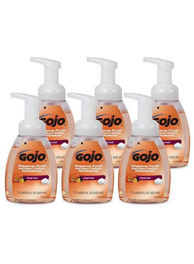 Premium Foam Antibacterial Handwash Fresh Fruit Scent 7.5 Fl Oz Hand Soap Pump Bottle (Pack Of 6) 571006 Translucent Apricot