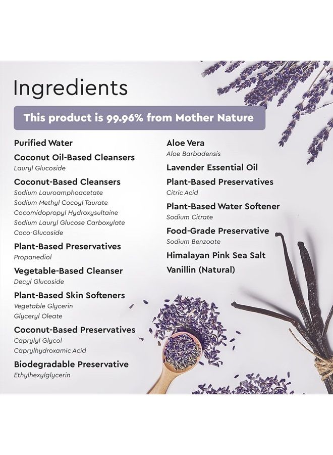 Organic Hand Soap, For the Professional Hand Washers We've All Become, Moisturizing Natural Gel Hand Wash Soap, Liquid Hand Soap Refills for Soft Skin (Refill Lavender & Vanilla, 48 Ounce)