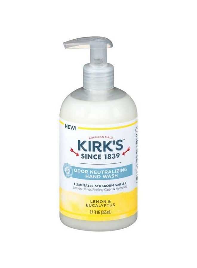 Odorneutralizing Clean Hand Soap Castile Liquid Soap Pump Bottle : Moisturizing & Hydrating Kitchen Hand Wash : Lemon & Eucalyptus Scent : 12 Fl Oz Bottle : 4Pack