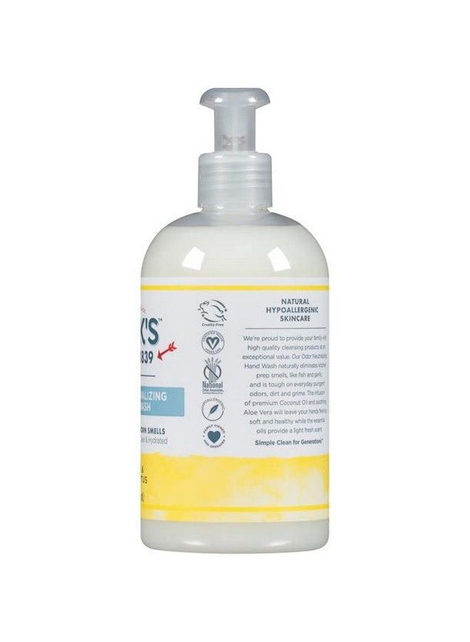 Odorneutralizing Clean Hand Soap Castile Liquid Soap Pump Bottle : Moisturizing & Hydrating Kitchen Hand Wash : Lemon & Eucalyptus Scent : 12 Fl Oz Bottle : 4Pack
