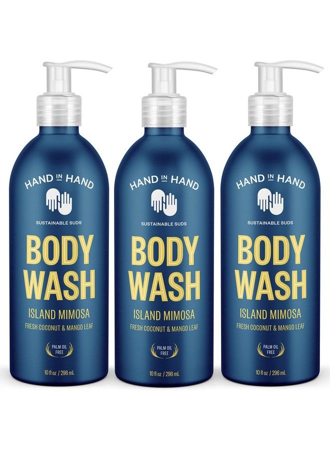 Body Wash Gentle Cleanser For All Skin Types 10 Fl Oz Fresh Coconut & Mango Leaf Island Mimosa Scent 3 Pack