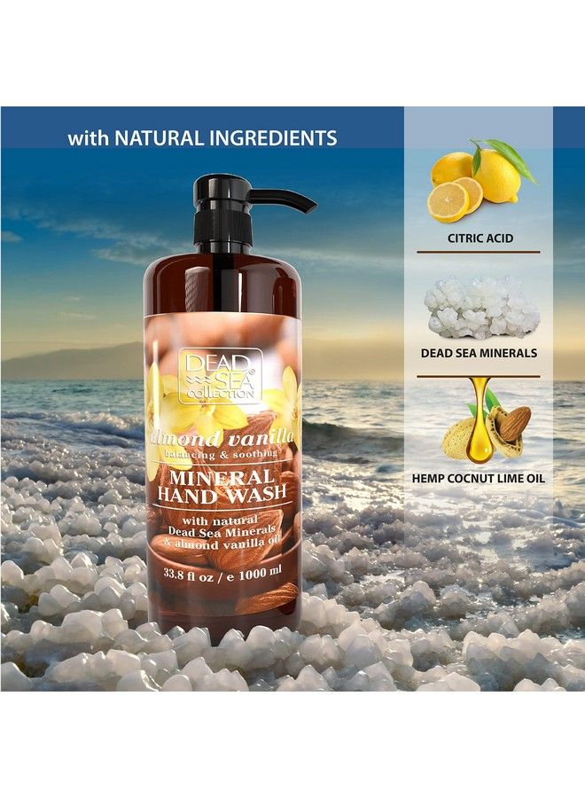 Almond Vanilla Liquid Hand Soap Pack Of 2 (67.6 Fl. Oz) Moisturizing Gel Hand Soap With Pump Nourishing Hand Wash Cleanser