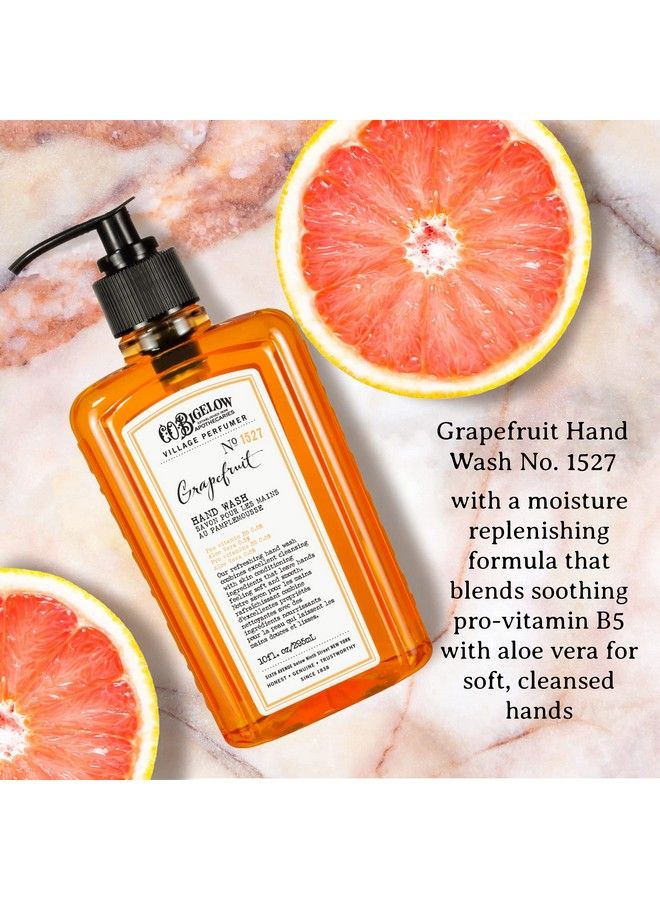 C.O. Bigelow Hand Wash Grapefruit No.1527 Village Perfumer Moisturizing Hand Wash For Bathroom & Kitchen With Aloe Vera 10 Fl Oz Pack Of 2