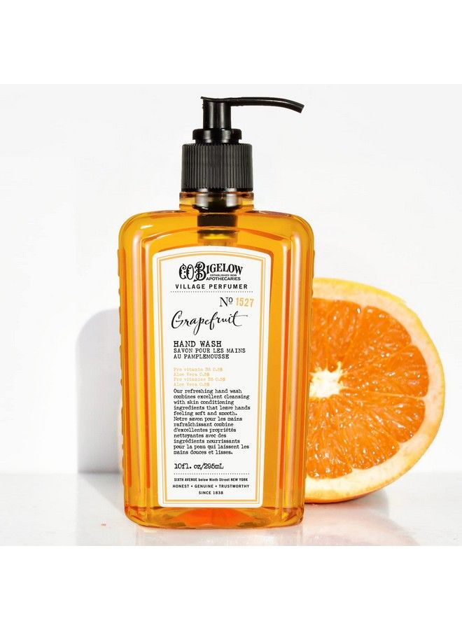 C.O. Bigelow Hand Wash Grapefruit No.1527 Village Perfumer Moisturizing Hand Wash For Bathroom & Kitchen With Aloe Vera 10 Fl Oz Pack Of 2