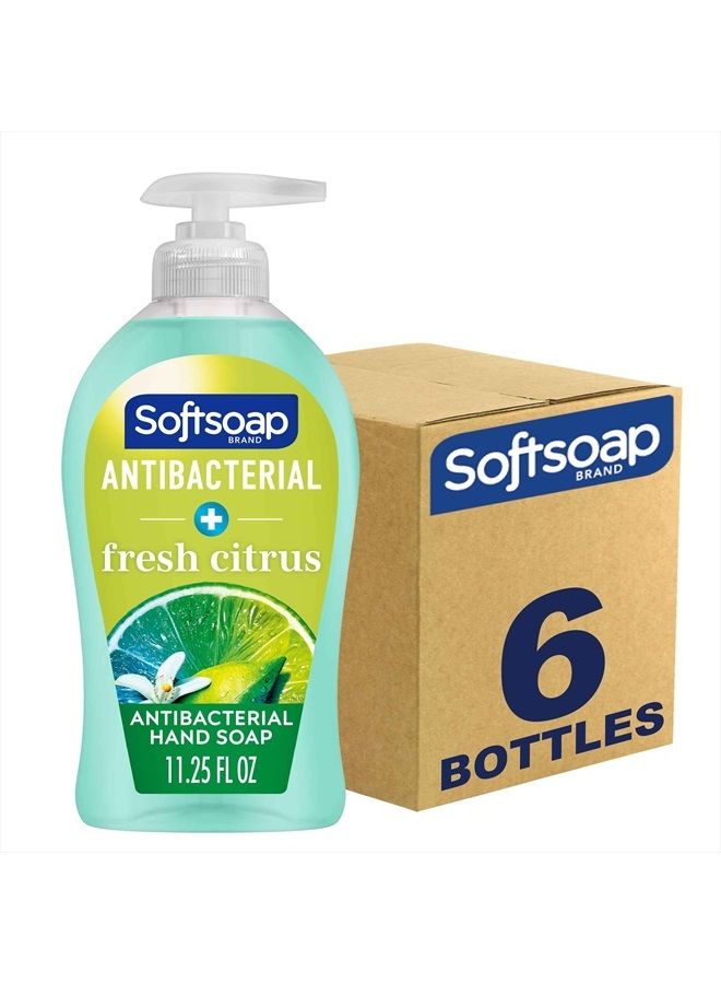 Antibacterial Liquid, Fresh Citrus Scent Hand Soap, 11.25 Ounce, 6 Pack