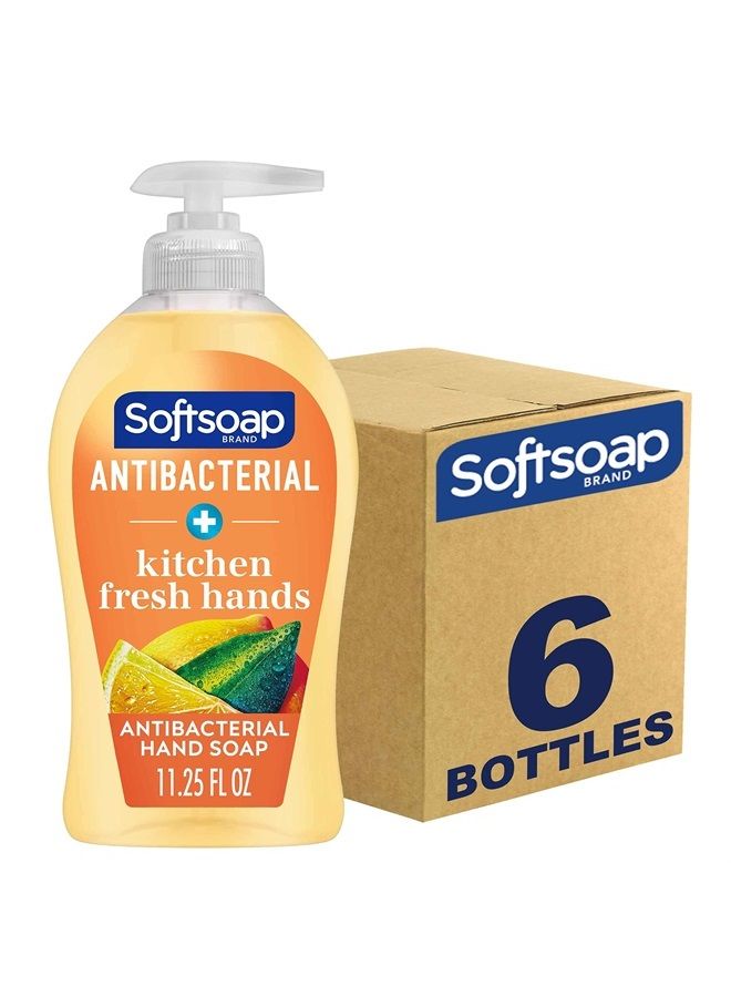 Antibacterial Liquid Hand Soap, Kitchen Fresh Hand Soap, 11.25 Ounce, 6 Pack