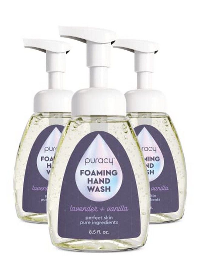 Natural Foaming Hand Soap Antibacterial Moisturizing Hand Wash Lavender & Vanilla 251Ml 8.5 Ounce (Pack Of 3)