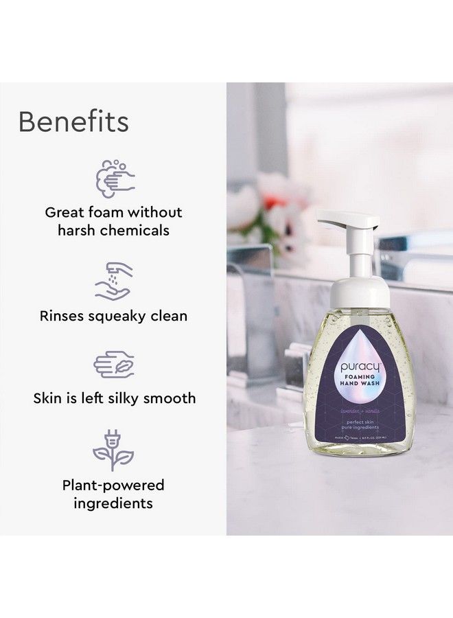 Natural Foaming Hand Soap Antibacterial Moisturizing Hand Wash Lavender & Vanilla 251Ml 8.5 Ounce (Pack Of 3)