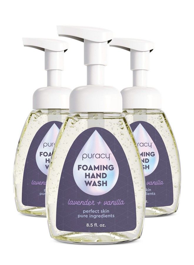 Natural Foaming Hand Soap Antibacterial Moisturizing Hand Wash Lavender & Vanilla 251Ml 8.5 Ounce (Pack Of 3)