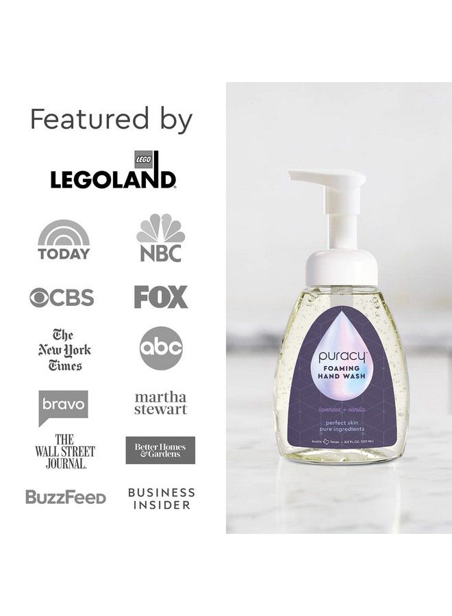 Natural Foaming Hand Soap Antibacterial Moisturizing Hand Wash Lavender & Vanilla 251Ml 8.5 Ounce (Pack Of 3)