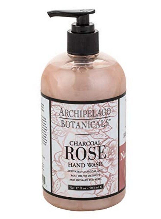 Charcoal Rose Hand Wash Gentle Daily Handwash To Detoxify And Hydrate Skin (17 Fl Oz)