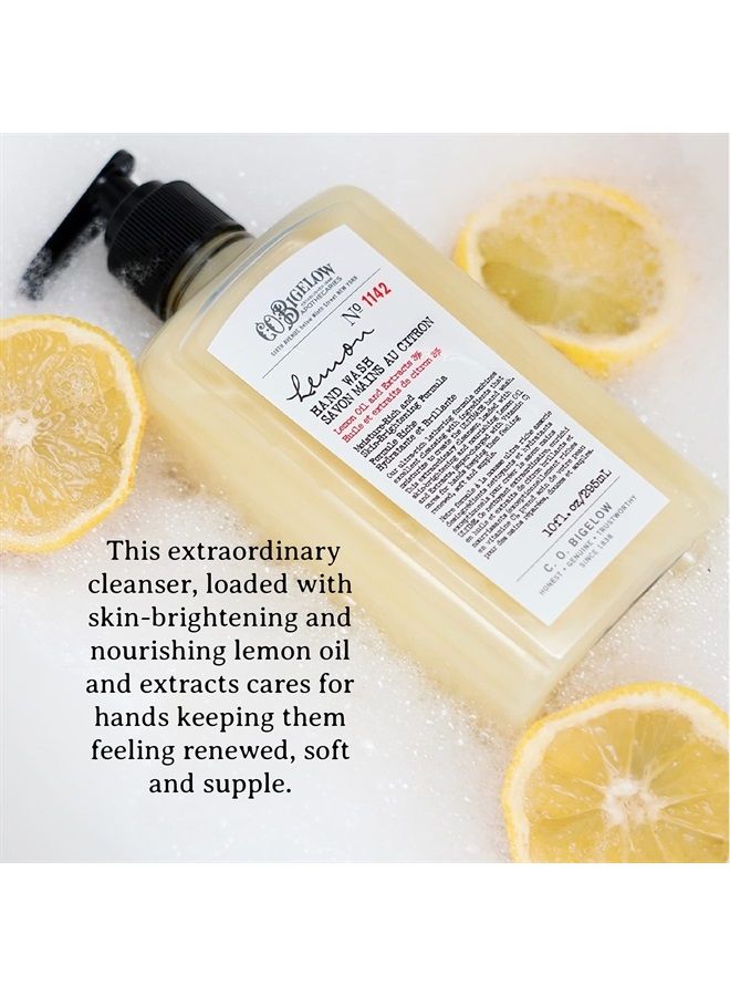C.O. Bigelow Lemon Hand Wash - No. 1142, Moisturizing Liquid Hand Soap with Lemon Extract & Vitamin C, Cruelty Free & Gentle for All Skin Types, 10fl oz.