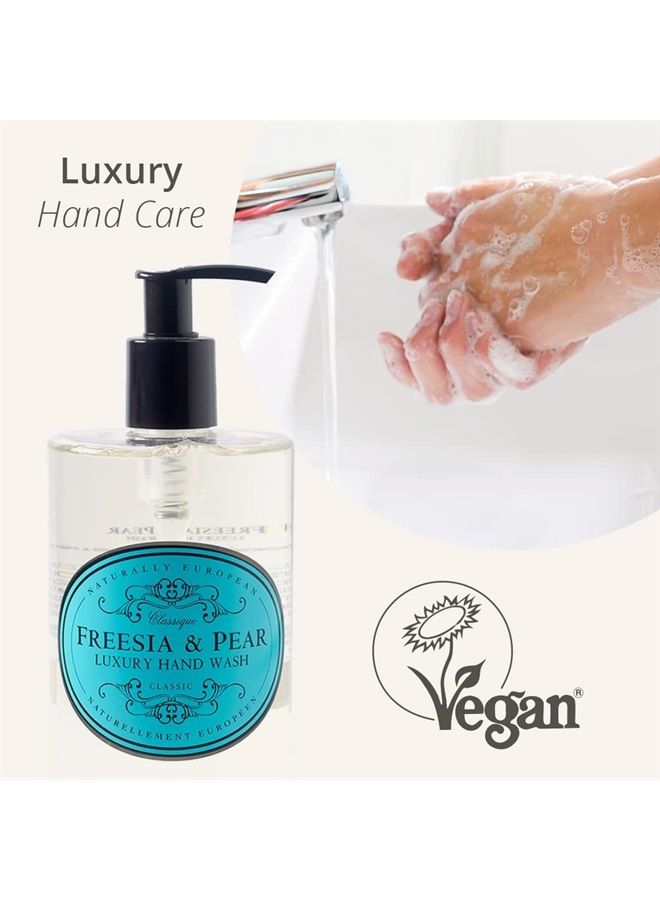 Naturally European Freesia & Pear Luxury Hand Wash, Cleanse & Moisturise 500ml