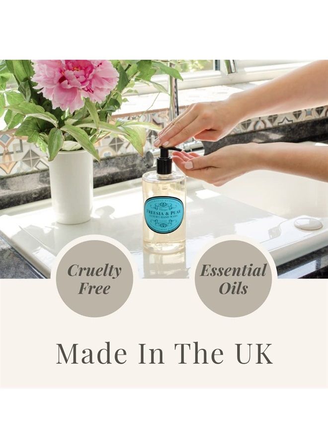 Naturally European Freesia & Pear Luxury Hand Wash, Cleanse & Moisturise 500ml