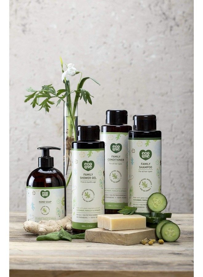 Natural And Organic Liquid Hand Soap Organic Cucumber Spinach & Parsley No Sls Or Parabens Vegan And Crueltyfree Hand Soap 17.6 Oz