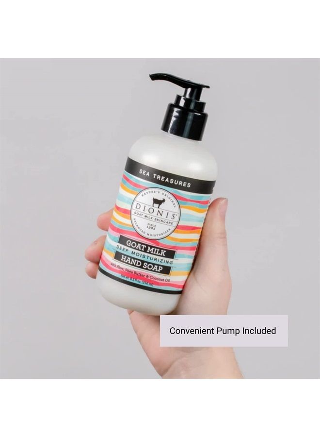 Goat Milk Skincare Sea Treasures Scented Hand Soap - Skin Moisturizing & Hydrating Hand Wash - Rich & Creamy -Made in The USA - Cruelty Free Formula For Sensitive Skin, 8.5oz Bottle With A Pump