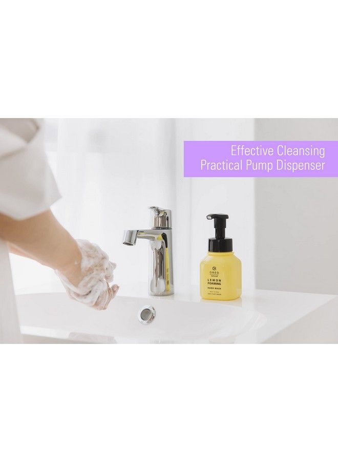 Natural Foaming Hand Soap Lemon Liquid Hand Soap Pump Bottle Hydrating And Moisturizing Hand Wash 60% Lemon Extract And Odor Eliminator 10.15 Fl Oz (1)
