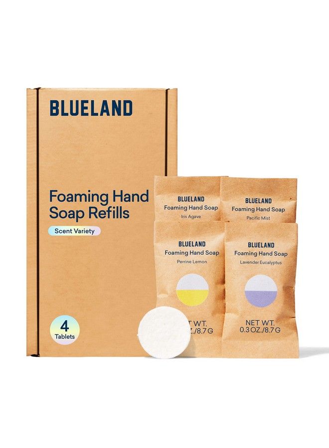 Foaming Hand Soap Tablet Refills 4 Pack | Eco Friendly Products & Cleaning Supplies | Variety Pack Scents | Makes 4 X 9 Fl Oz Bottles (36 Fl Oz Total)