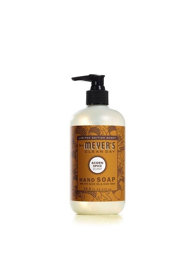 Mrs. Meyer's Hand Soap, Made with Essential Oils, Biodegradable Formula, Acorn Spice, 12.5 Fl. Oz