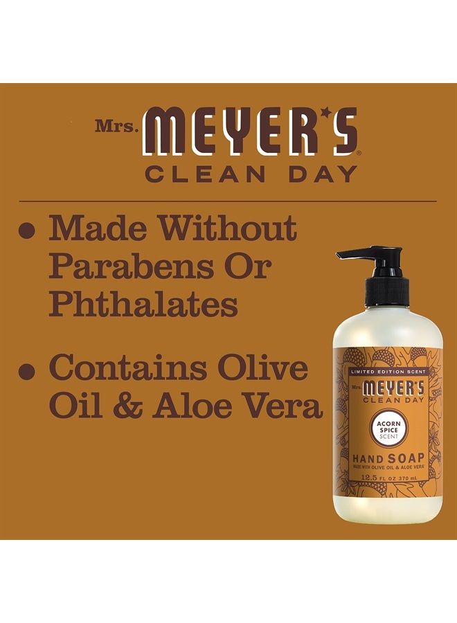 Mrs. Meyer's Hand Soap, Made with Essential Oils, Biodegradable Formula, Acorn Spice, 12.5 Fl. Oz