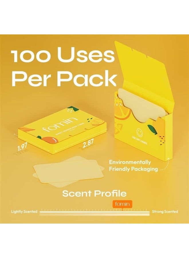 Antibacterial Paper Soap Sheets for Hand Washing - (300 Sheets) Orange, Tea Tree, Lavender Portable Travel Dissolvable Camping Mini Soap, Portable Soap Sheets