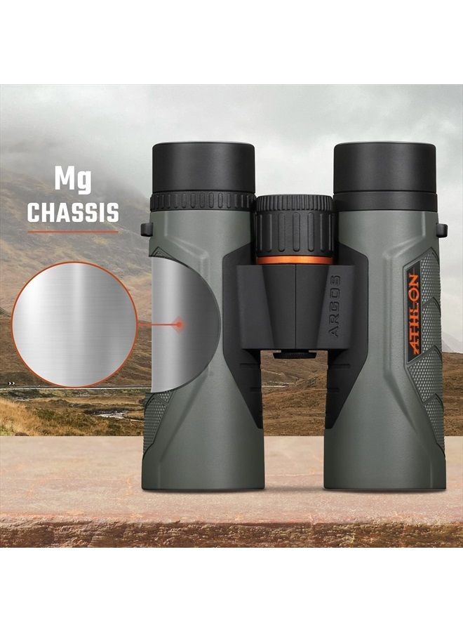 10x42 Argos G2 HD Gray Binoculars with Eye Relief for Adults and Kids, High-Powered Binoculars for Hunting, Birdwatching, and More