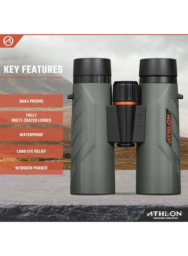 8x42 Neos G2 HD Binoculars with Eye Relief for Adults and Kids, High-Powered Binoculars for Hunting, Birdwatching, and More