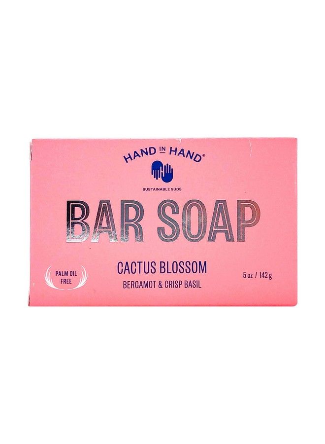 Bar Soap Nourishing Cleanser For All Skin Types Organic Shea And Cocoa Butters 5 Ounce Bergamot & Crisp Basil Cactus Blossom Scent Single