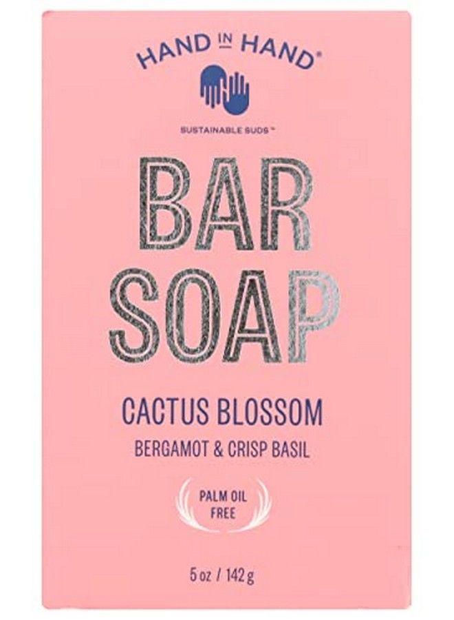 Bar Soap Nourishing Cleanser For All Skin Types Organic Shea And Cocoa Butters 5 Ounce Bergamot & Crisp Basil Cactus Blossom Scent Single