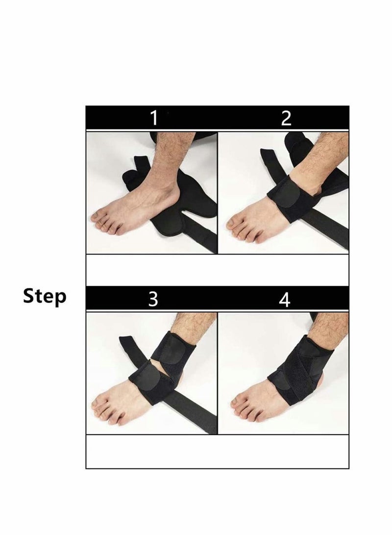 Ankle Support Brace Sleeve Wrap Adjustable Breathable for Plantar Fasciitis, Ligament Damage, Weak Ankles, Achilles Tendonitis and Arthritis, Stabilize Ligaments (Left or Right Foot, 1 Pcs)