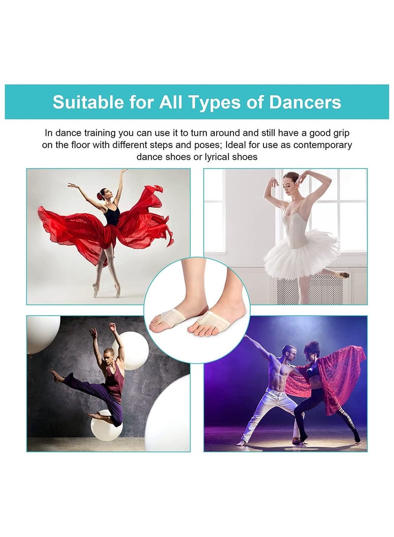 2 Pairs Dance Foot Thongs Ballet Dance Wear Nude Lyrical Shoes Dance Foot Toe Pad Support Breathable Paw Shoes for Jazz Ballet Modern Contemporary Dance Wear Size M