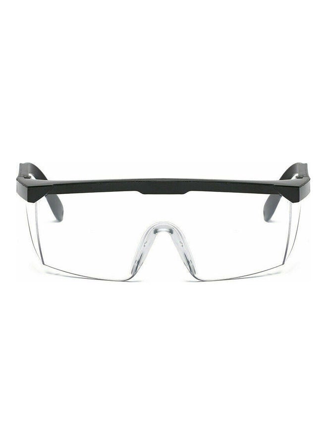 Safety Goggles Adjustable Leg Protective Eye Glasses Work Lab Anti Fog Clear Lens Anti-droplets Goggles  Lenses Color:Black eyebrow anti-fog
