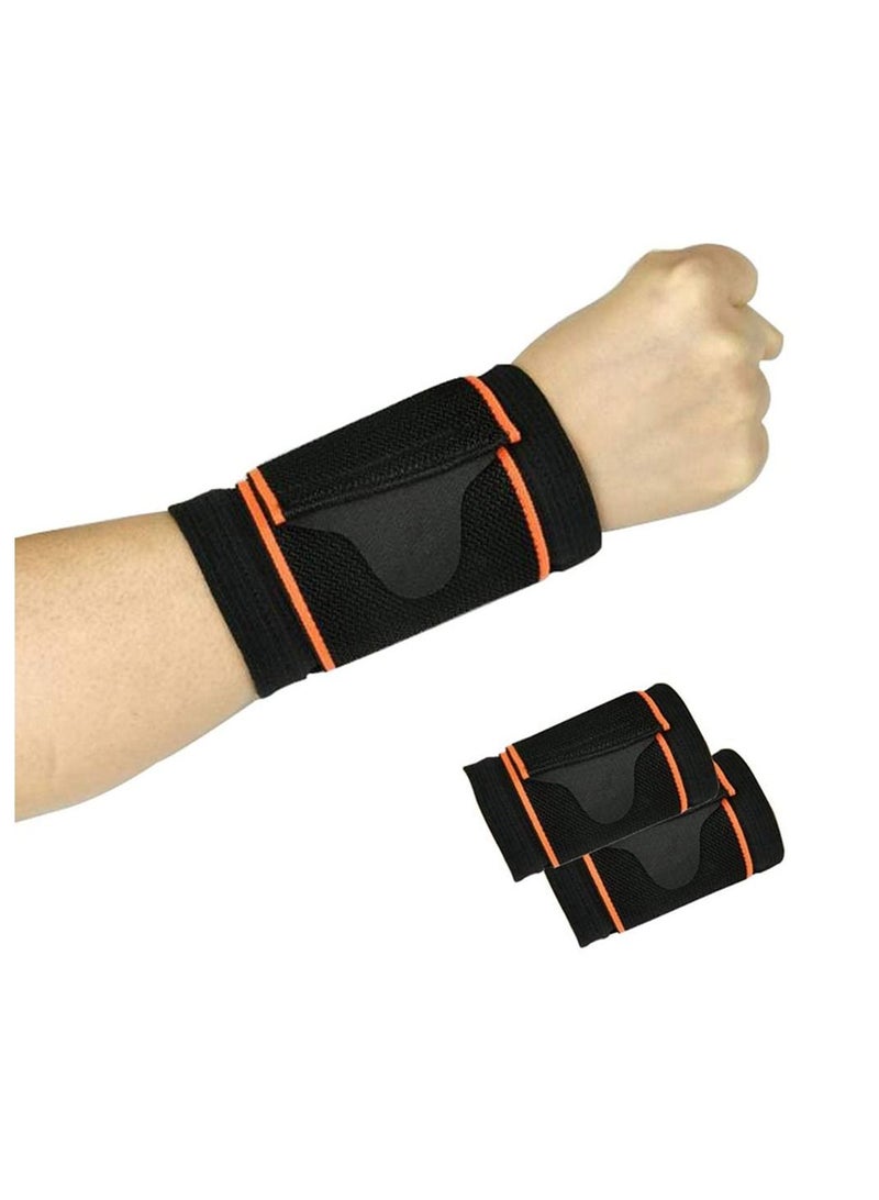Wrist Brace 2 Pack Carpal Tunnel Wrist Brace Wrist Wraps Adjustable Fitted ComfyBrace for Working Out Weightlifting Arthritis Hand Support Bands Lightweight Wristband for Men Women