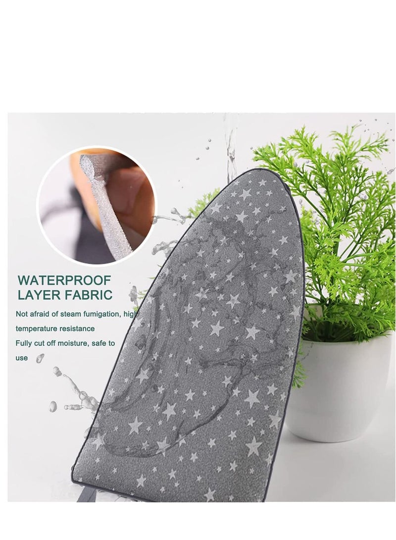 Garment Steamer Ironing Glove Waterproof Heat Resistant Anti Steam Mitt with Finger Loop Complete Care Protective Garment Steaming Mitt Accessories for Clothes (Grey stars)