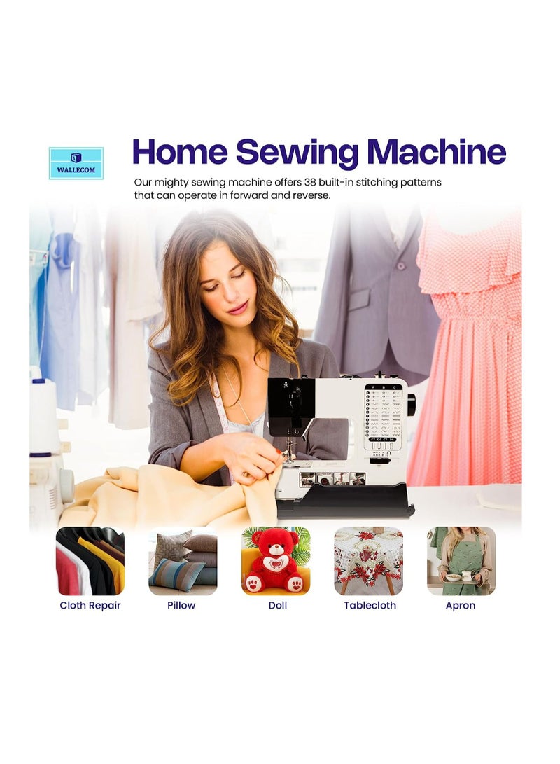 Portable Sewing Machine with 38 Stitch Applications and 42 Pcs Sewing Kit