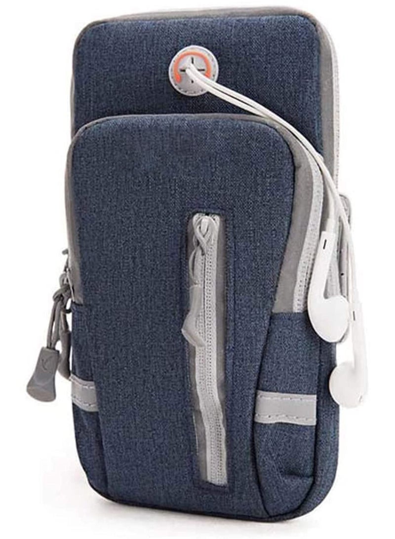 Running Phone Holder Bag Sports Running Armband Adjustable Arm Bag Suitable for Outdoor Exercise Phone Case Holder Compatible with Phones Under 6.9 inches