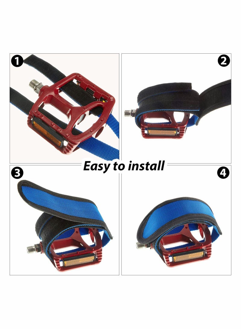 Bicycle Pedal Straps, Bicycle Foot Straps Bicycle Adhesive Pedal Toe Straps 3 Pairs