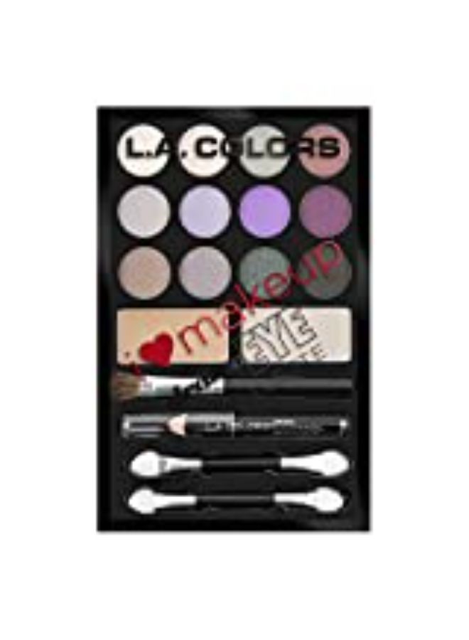 L.A Colors I Heart Makeup Eyeshadow Palette, Diva Pink And Purple, 24.6G