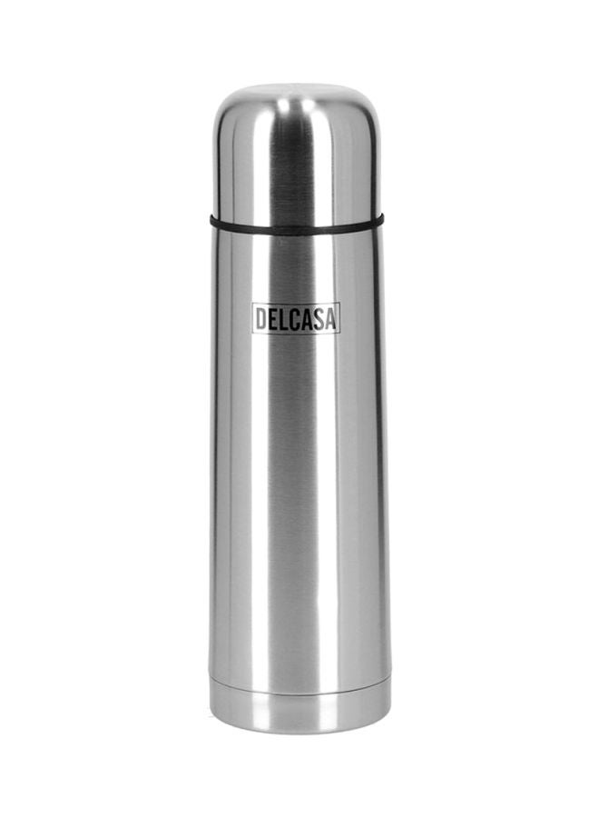 Stainless Steel Vacuum Water Bottle Silver/Black 1Liters