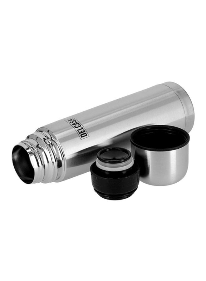 Stainless Steel Vacuum Water Bottle Silver/Black 1Liters