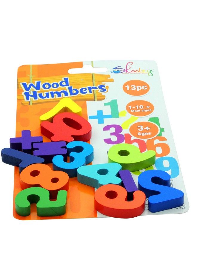 Rainbow Wooden Numbers Puzzle 13 Piece Set Kids Can Learn Addition Subtraction Educational Counting Math Montessori Toys For Toddlers Preschool Wood Toy Learning Blocks For Kids Ages 3+