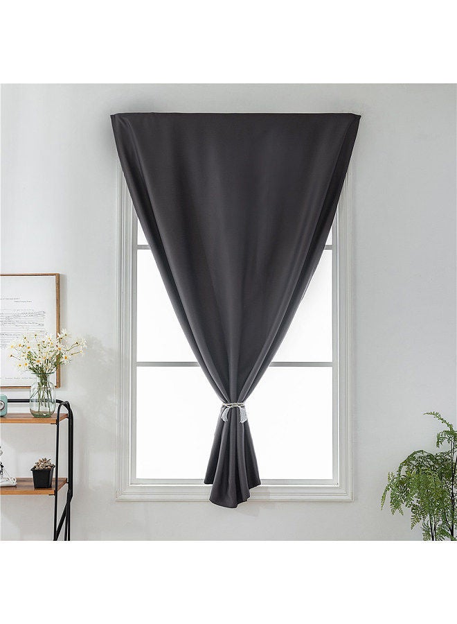 1PC Curtain Aoresac Home Simple Solid Color Blackout Double Sided Velcro Curtain Fabric Home Decoration for Living Room Bedroom