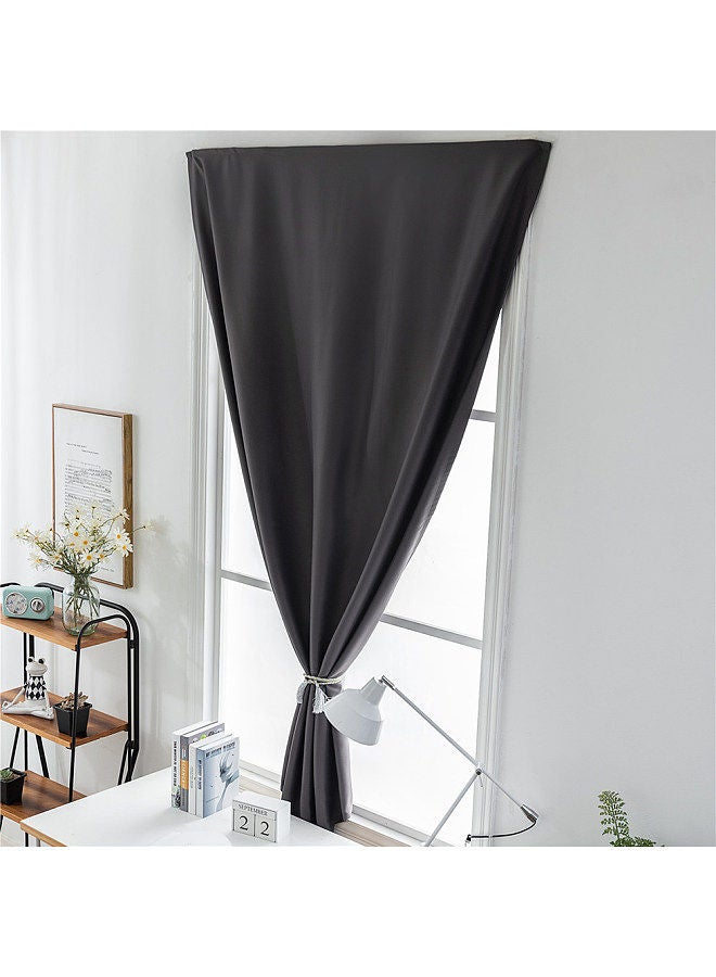 1PC Curtain Aoresac Home Simple Solid Color Blackout Double Sided Velcro Curtain Fabric Home Decoration for Living Room Bedroom