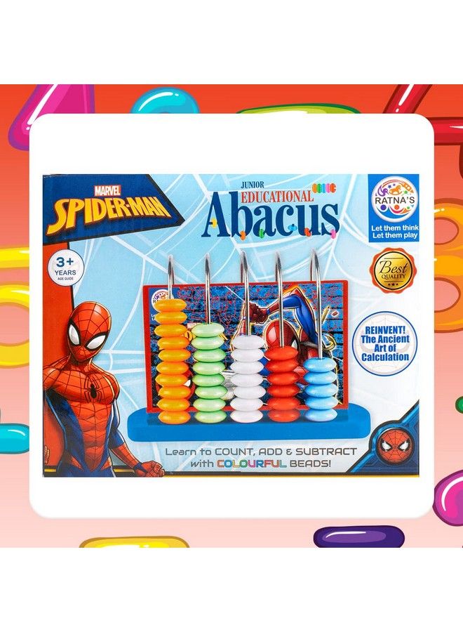 Educational Abacus Junior Spiderman For Counting Addition Subtraction ; Math'S Learning Early Educational Kit Toy For Kids 3+ Years